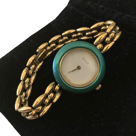 vintage gucci interchangeable bezel|vintage gucci watch with bezels.